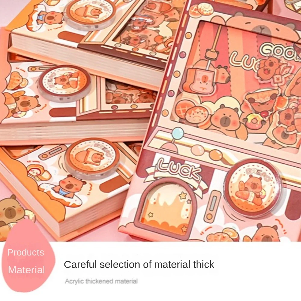 Creative Color Inner Page Gashapon Mahines Notebook Shaking Kawaii Small Notepad Relaxing Cartoon Square Writing Pad Girls