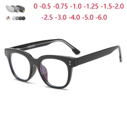 TR90 Anti Blue Rays Oval Prescription Glasses For The Nearsighted Women Men Myopia Photochromic Spectacles 0 -0.5 -0.75 To -6.0