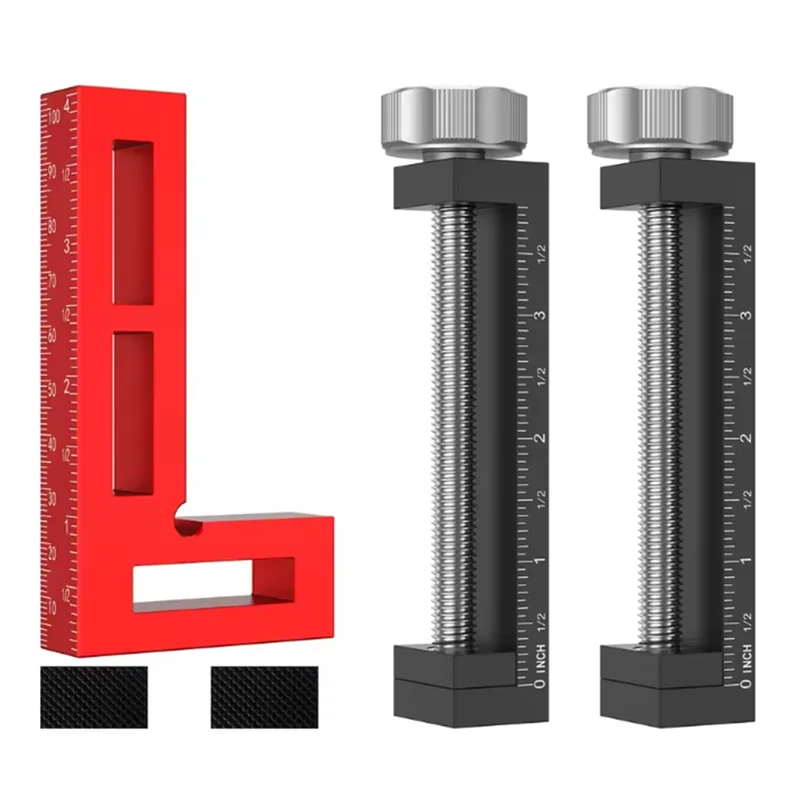 A26F-مشبك زاوية درج الخزانة 90 °   تحديد المواقع مربع C المشبك لوح خشبي تركيب النجارة تثبيت المشبك