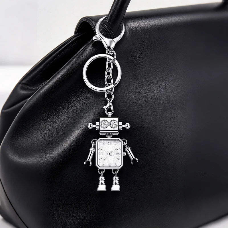 Utakata Silver Tone Crystal Accent Zirconia Bezel Mini Pendant Watch Elegant Timepiece Cocktail Party Casual Ladies Clock