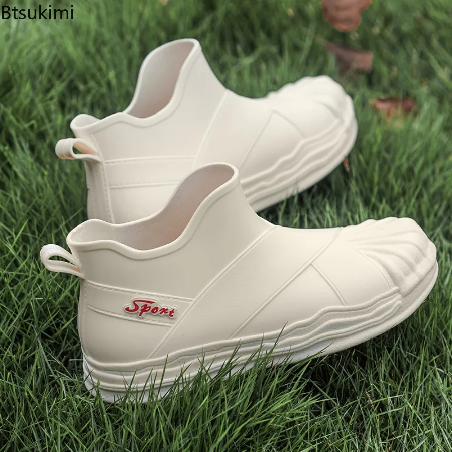 New Women's Short Rain Boots Anti Slip Waterproof Soft-soled Rain Shoes Ladies Fashion Outdoor Ankle Boots Student Water Shoes