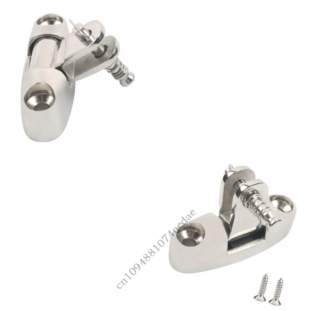 Shade Support Deck Hinge for Yacht Bimini Top, 316 Stainless Steel Spring Pin Mount for Installation Tasks On Board 