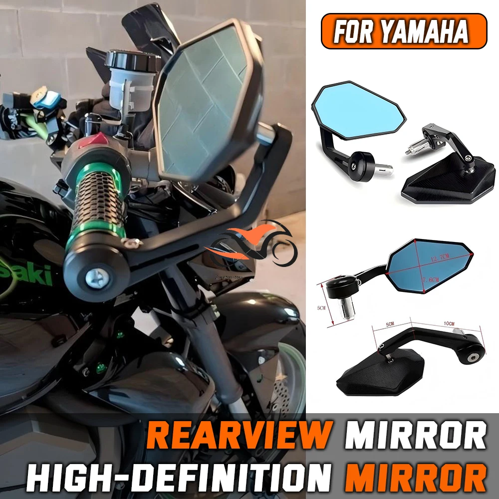 

Motorcycle Handle Bar End Mirror 7/8" 22 mm Side Rearview Mirrors Custom Smoke Blue Lens For YAMAHA Ducati Honda Suzuki Kawasaki