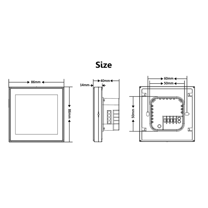 Tuya Wifi Thermostat LCD Digital Touch Temperature Control For Alexa Black,Gas Boiler (Wifi) Durable