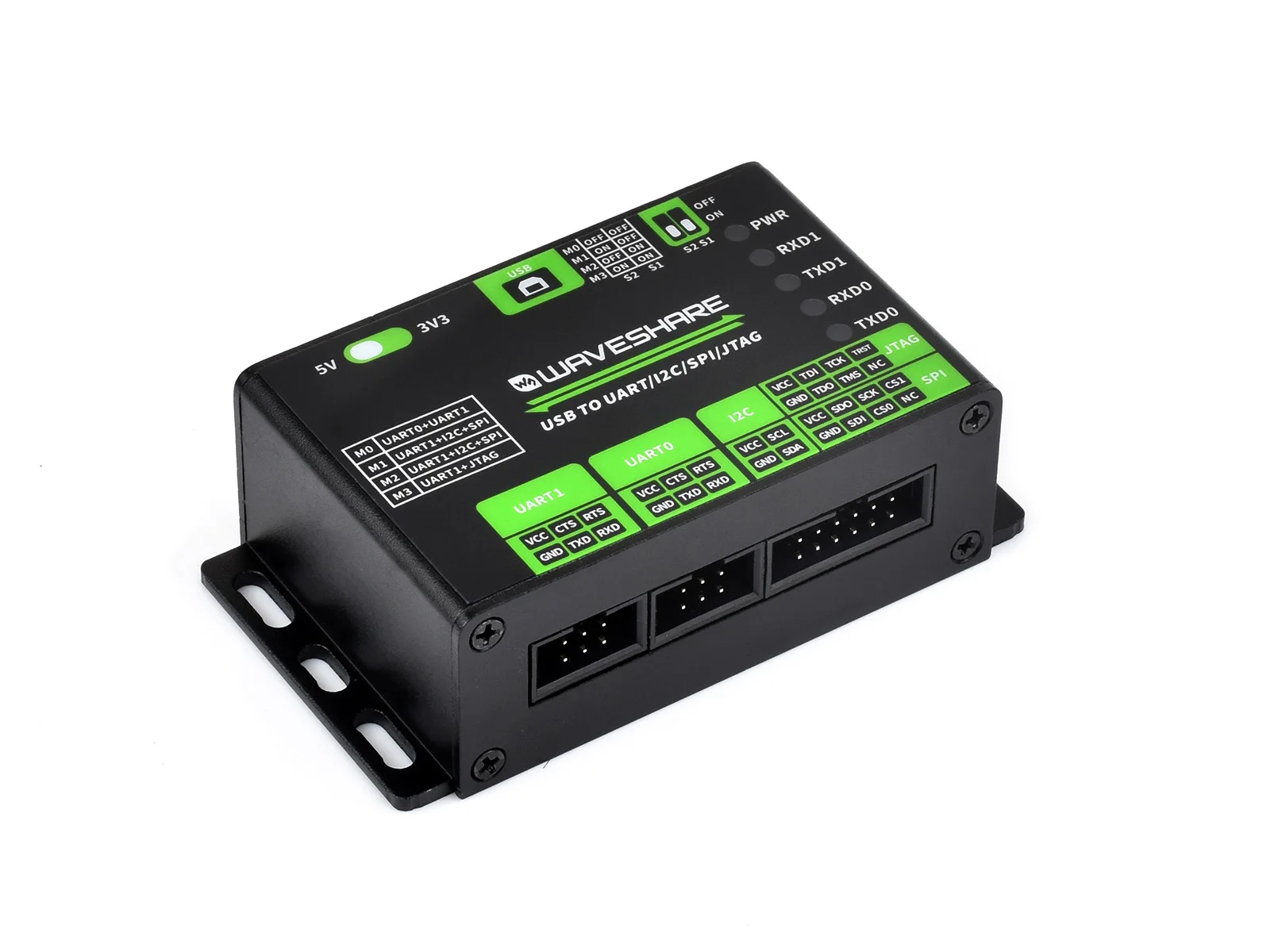 Picture 4: Waveshare USB To UART/I2C/SPI/JTAG Converter, Supports Multiple Interfaces, Compatible with 3.3V and 5V, Multiple Systems