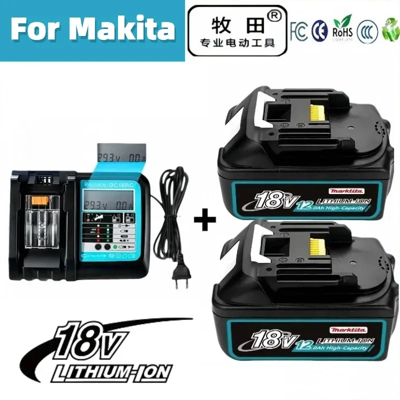 

18V 6000mAh Rechargeable Battery for Makita Power Tools BL1860B BL1860 BL1850 BL1850B BL1840 BL1815 Replacement Lithium Battery