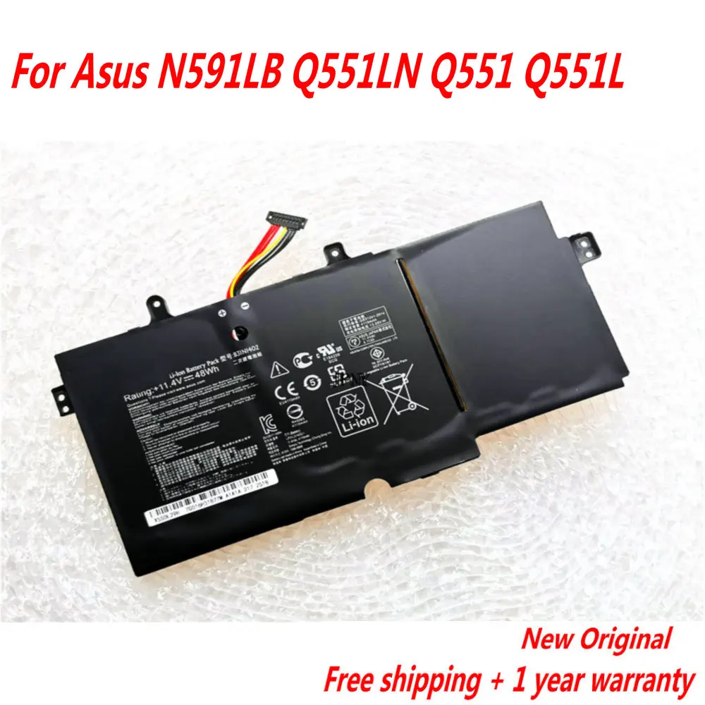 

Original B31N1402 Laptop Battery For Asus N591LB Q551LN Q551 Q551L B31Bn9H 11.4V 48Wh