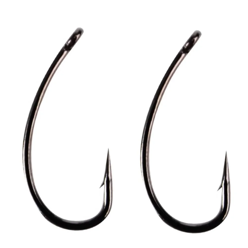 10PCS High Carbon Steel Carp Fishing Hooks With Eye 1#2#4#6#8#10# Europe Feeder Barbed Single Fishhooks Freshwater Accessories