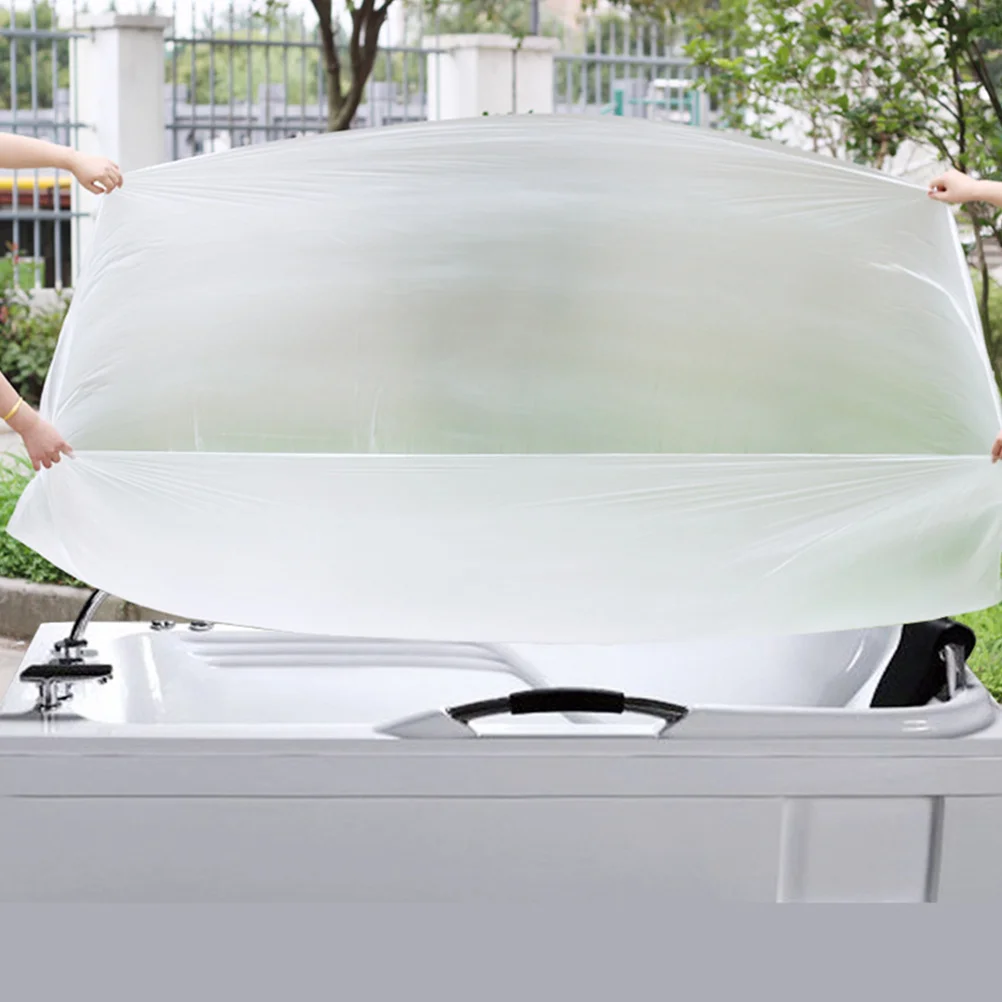 

10Pcs Simple Disposable Bathtub Covers Hdpe Thickened Bag for Home Hotel Salon Bathing Disposable Bathtub Cover