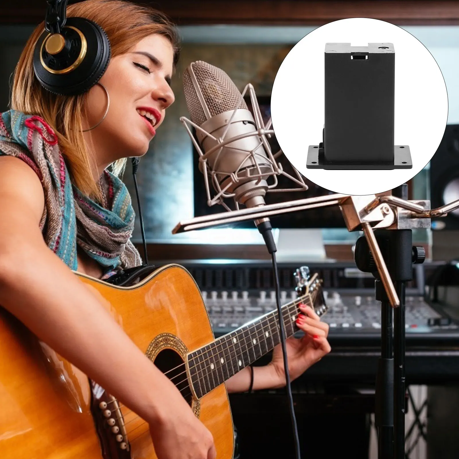 

3Pcs Guitar Pickup Compartment 9V Good Texture Lightweight Practical Accessories for Musicians Pickup Holder