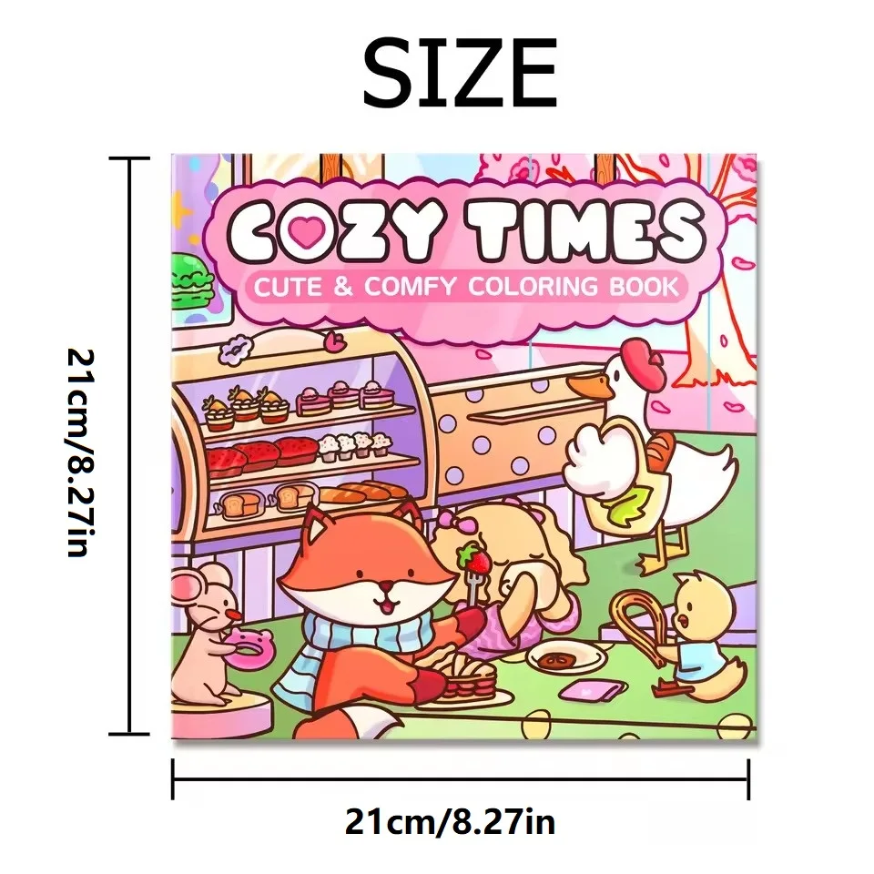 Cozy Times Cute & Comfy Patterns Coloring Book for Adults Cute Drawing Book Perfect Gift for Party and Birthday