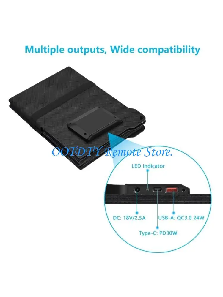 

Thin 45W Foldable Solar Charging With DC18V Output Type C 5V 12V 18V For Outdoor Adventure