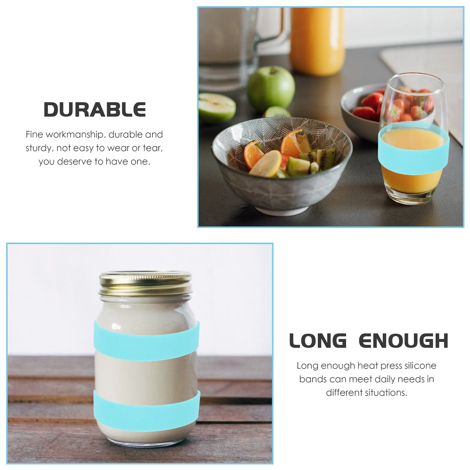 

1Set Silicone Bands Professional Sublimation Band Set Heavy Duty Wear Resistant Long Heat Press Band for Bottle Cup Accessory