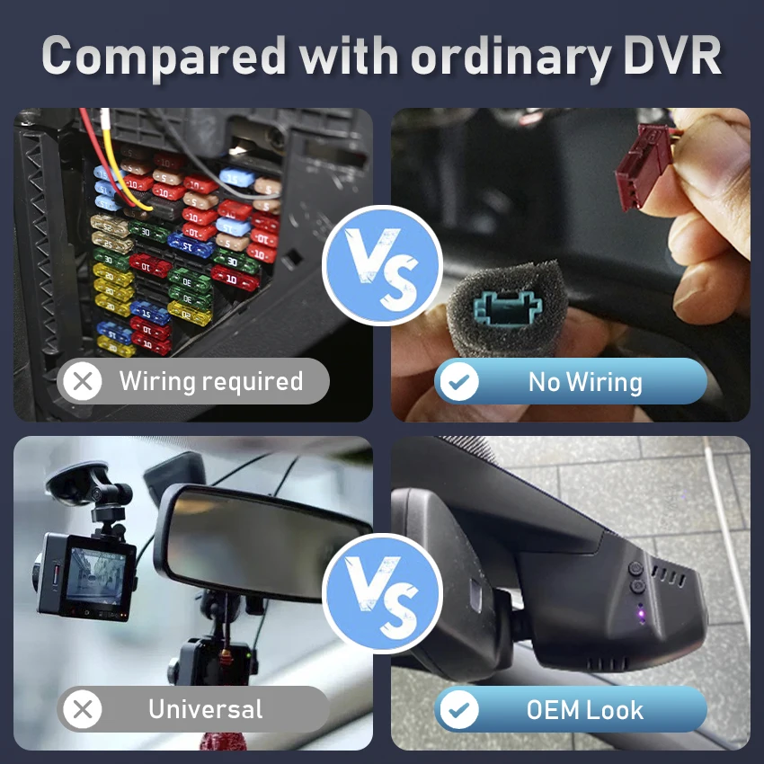 Plug and Play 4K Dash Cam Wifi Car Dvr Camera For Volkswagen VW 19-C Tiguan II 2 mk2 Touran Tayron Tharu Taos Passat Caddy Atlas