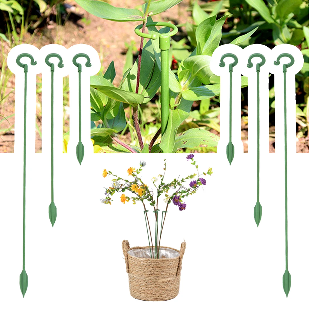 

5Pcs Plant Supports Stakes Flower Stand Sticks Reusable Plant Clips Bonsai Fixing Tool Flower Grow Holder Garden Tools