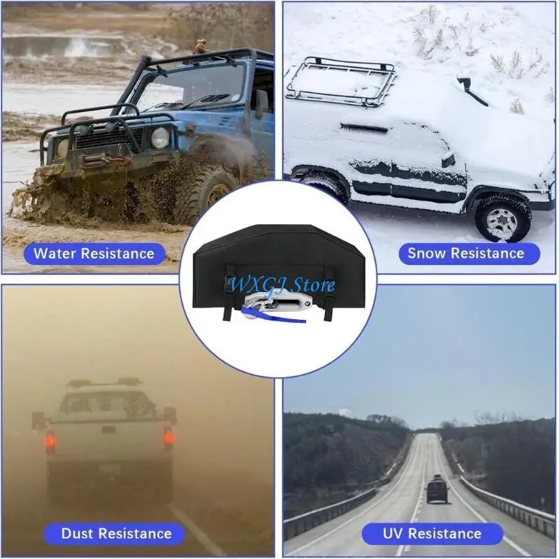 37JE Waterproof Cover for Electric Winch Heavy Duty Winch Cover