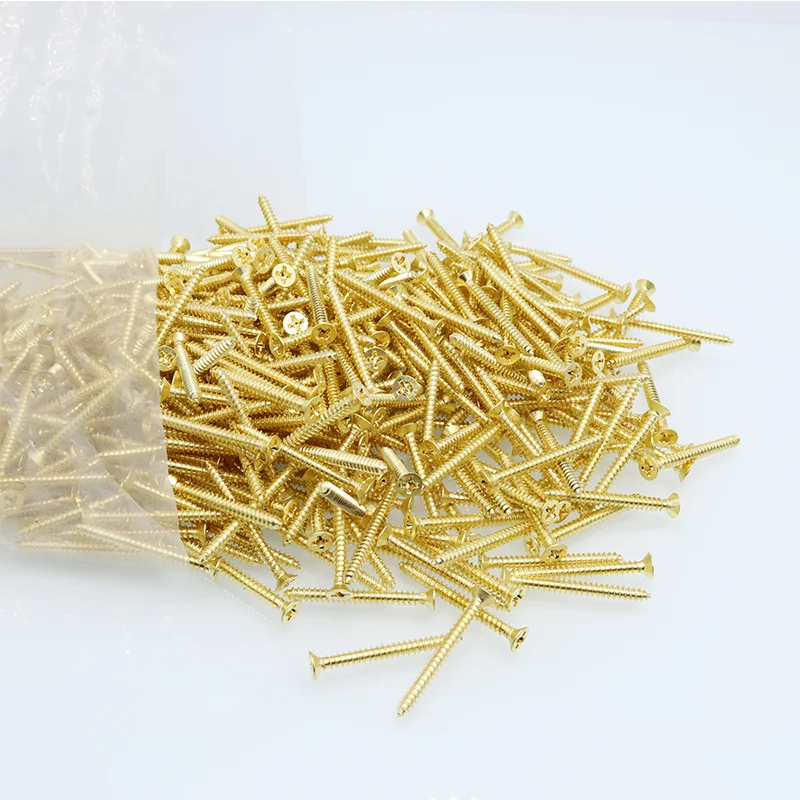 High Quality Brass Cross Flat Head Self Tapping Wood Screws M2 M3 M4 M5 Phillips Tapping Countersunk Furniture Copper DIY Bolts