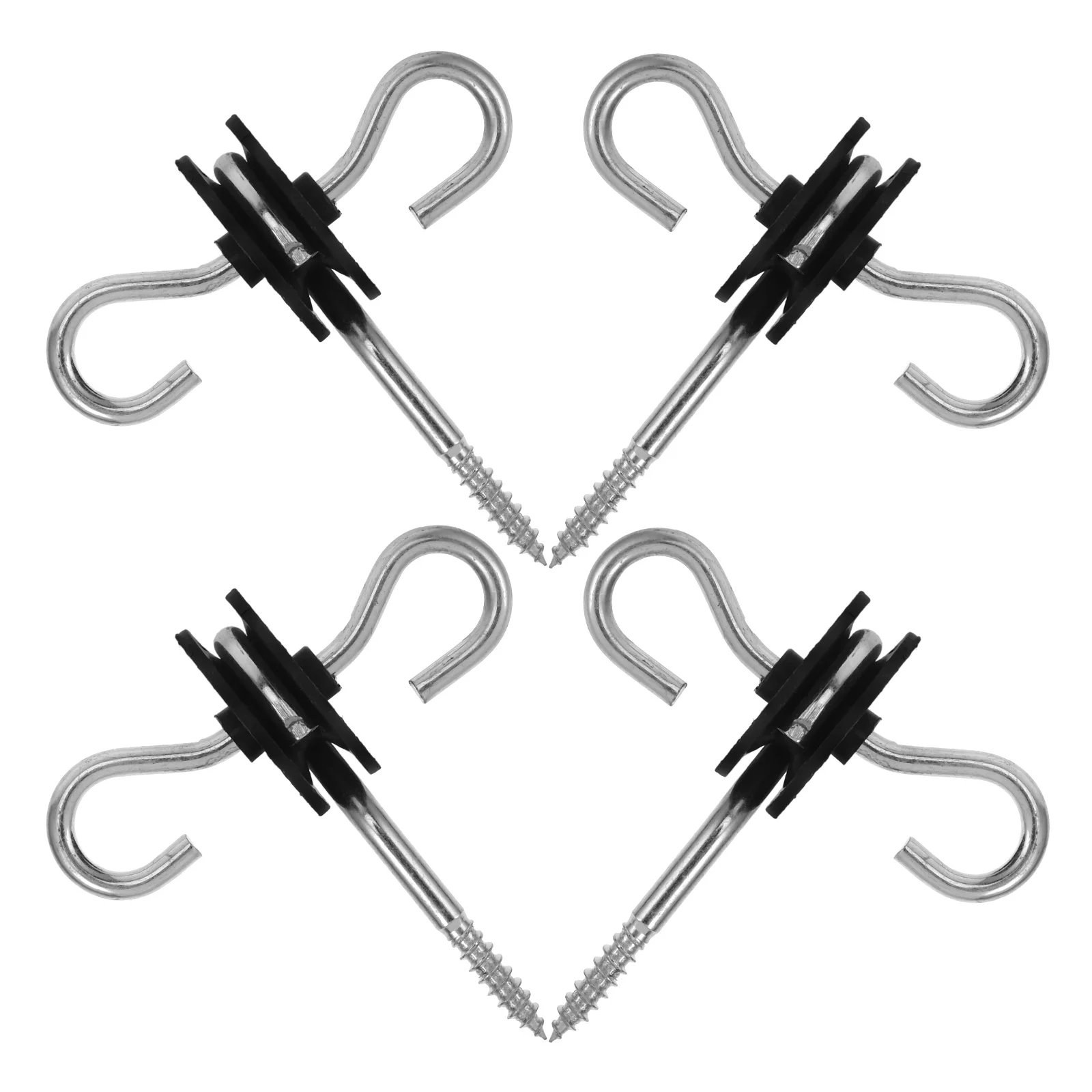 

4 Pcs Electronic Fence Accessories Galvanized Steel Gate Handle Anchors Firm Construction Easy Installation Reusable Secure