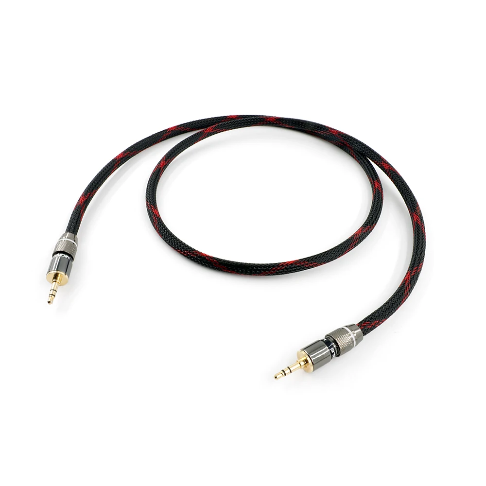 プレミアム OCC 3.5mm AUX ステレオ ケーブル - iPhone/PC/車/iPad/Xiaomi オーディオ用デュアル金メッキオス