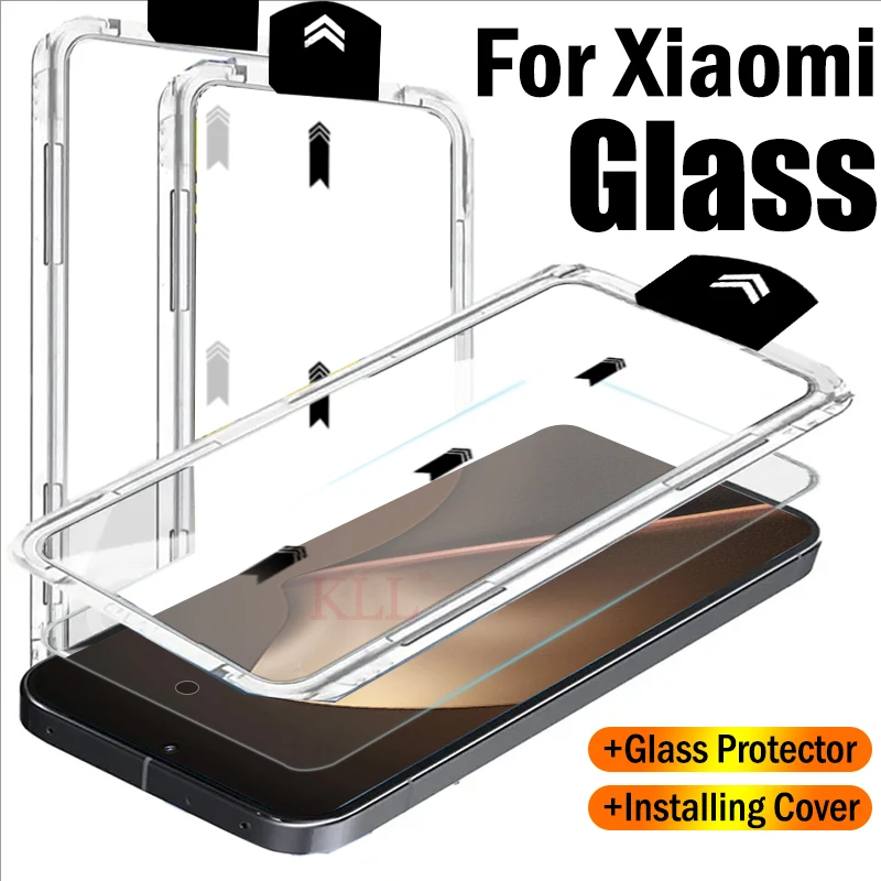 

1-2 шт. с одним щелчком мыши, без пыли, простая установка, закаленное стекло для Xiaomi 15T 14T 13T 12T 11T Pro, защитная крышка для экрана