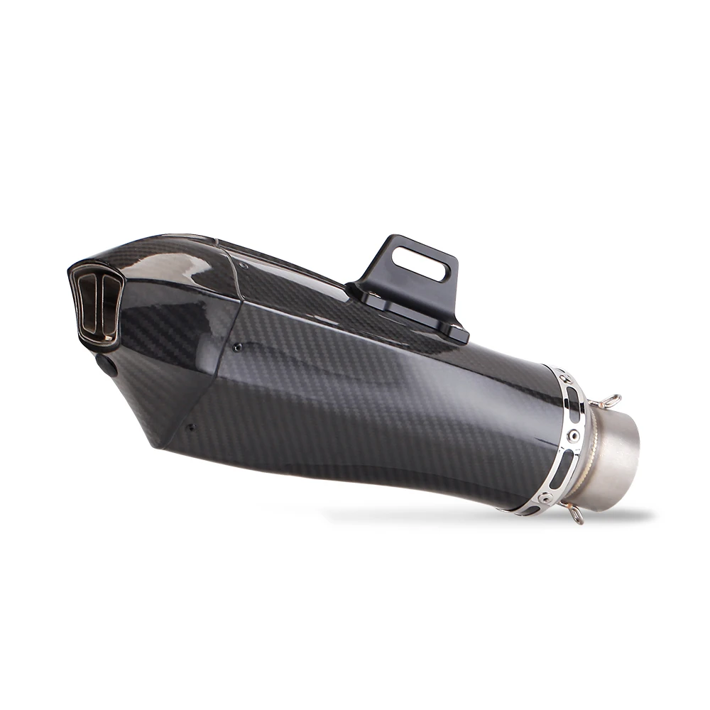 

Universal Motorcycle Double Outlet Hole Exhaust Carbon Fiber Modified Escape Pipe Muffler DB Killer For H2 Z1000 MT09 60MM