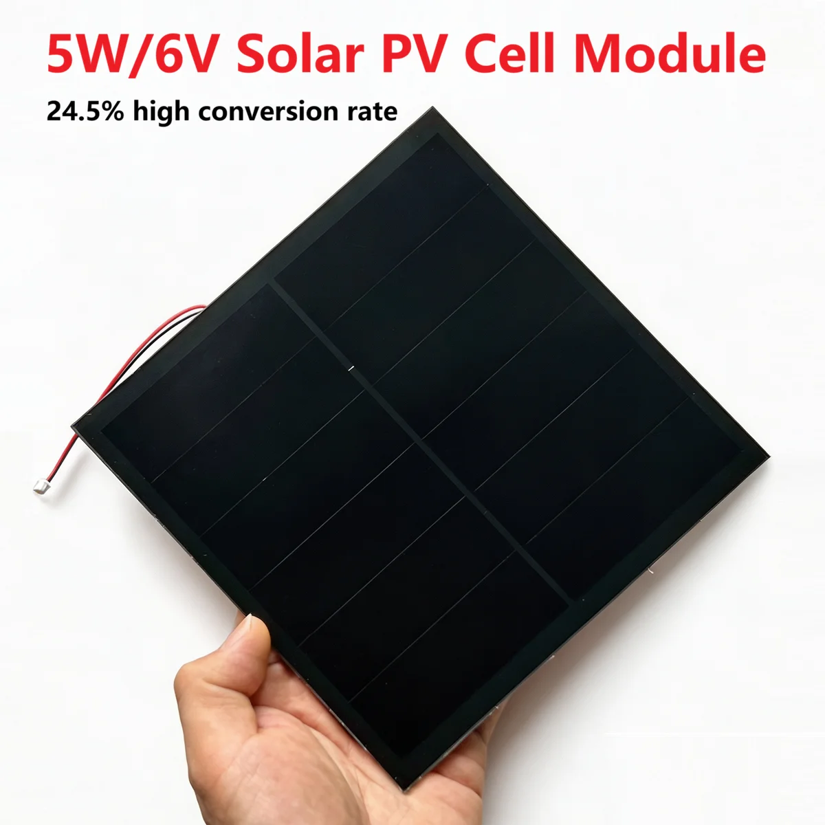 Mini 5W Solar Panel 6V Cell Module DIY Photovoltaic Board Outdoor  170mmx170mm Solar Charging Pane for Battery Charger With Wire