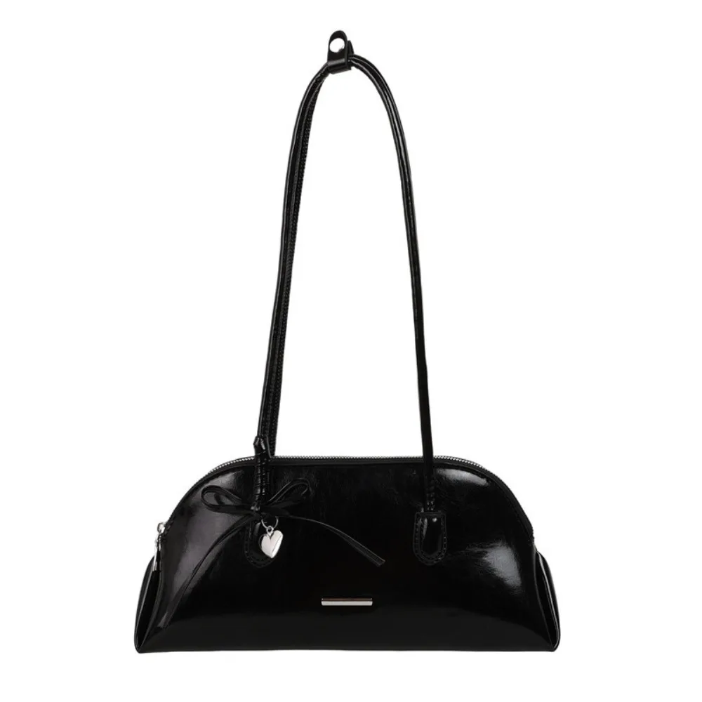 

Новая клетчатая сумка подмышки в корейском стиле, милая сумка из искусственной кожи с бантом, бостонская сумка на плечо, однотонная повседневная женская сумка в подарок