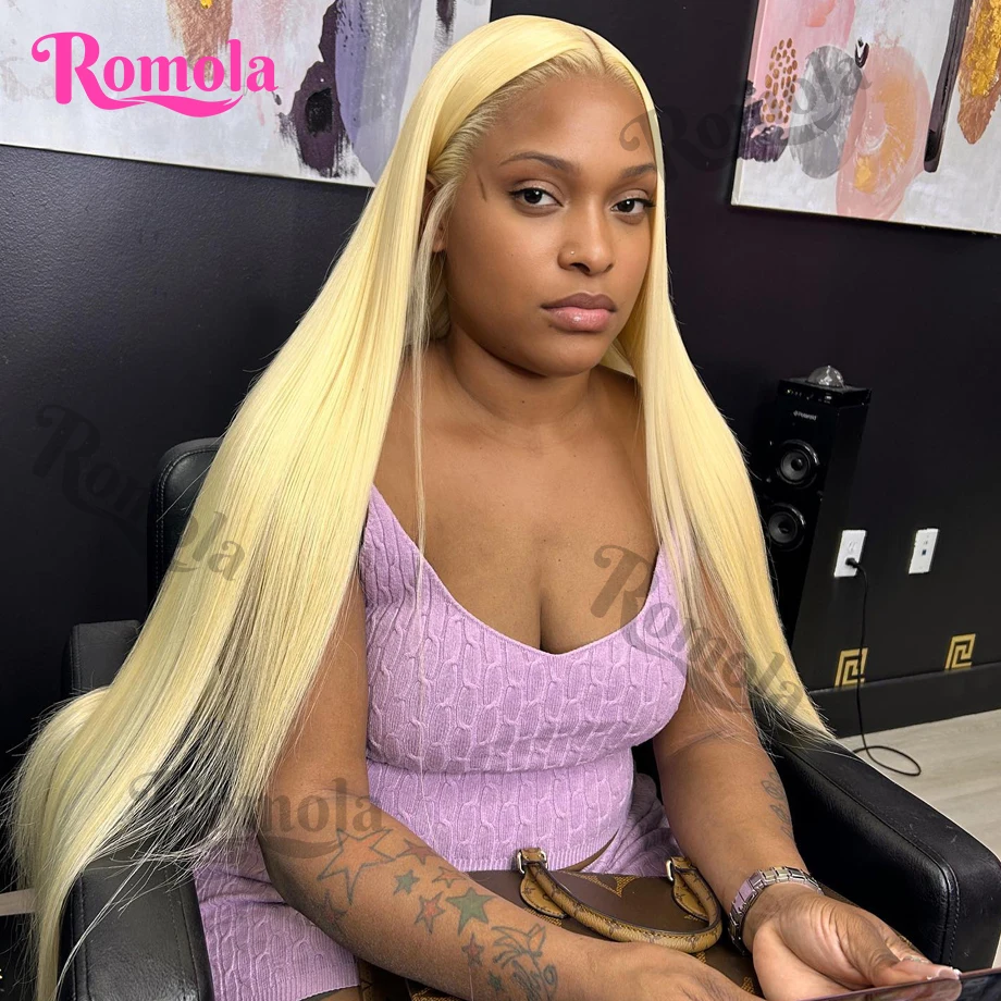 

613 Human Hair Wig 13x6 Hd Lace Frontal Wig 30 Inch Bone Straight Human Hair Wigs 13x4 Colored Honey Blonde Human Lace Front Wig