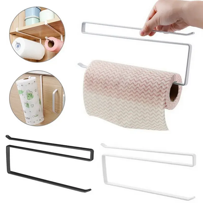 

Kitchen Bathroom Toilet Paper Holder Tissue Storage Organizers Racks Roll Paper Holder Hanging Towel Stand Home Decoration