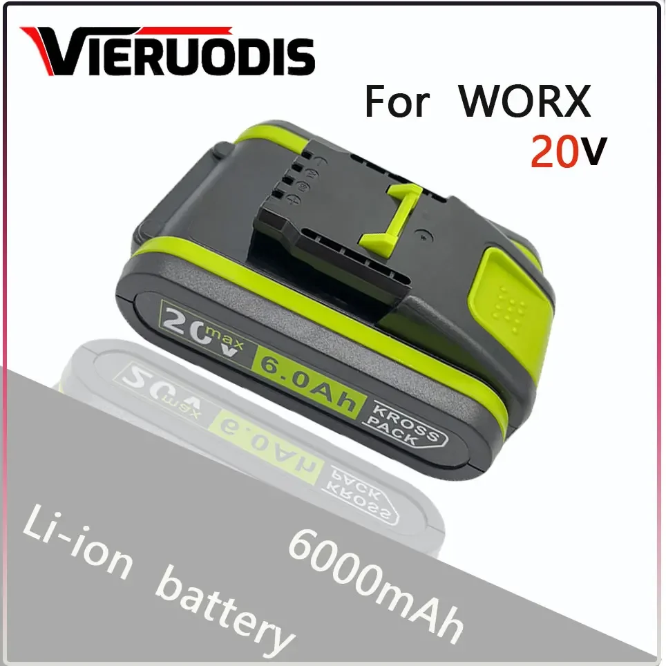 

20V 6000 MAh Lithium Battery Suitable for Worx WA3551 WA3553 WX390 WX176 WX178 WX386 WX678