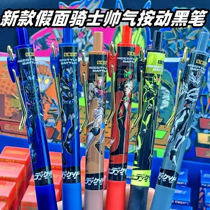 Kamen Rider Cartoon Print Press Gel Pen Roller Ball Quick-Drying No Bleeding Student Writing  Inscription Black Signature Pen