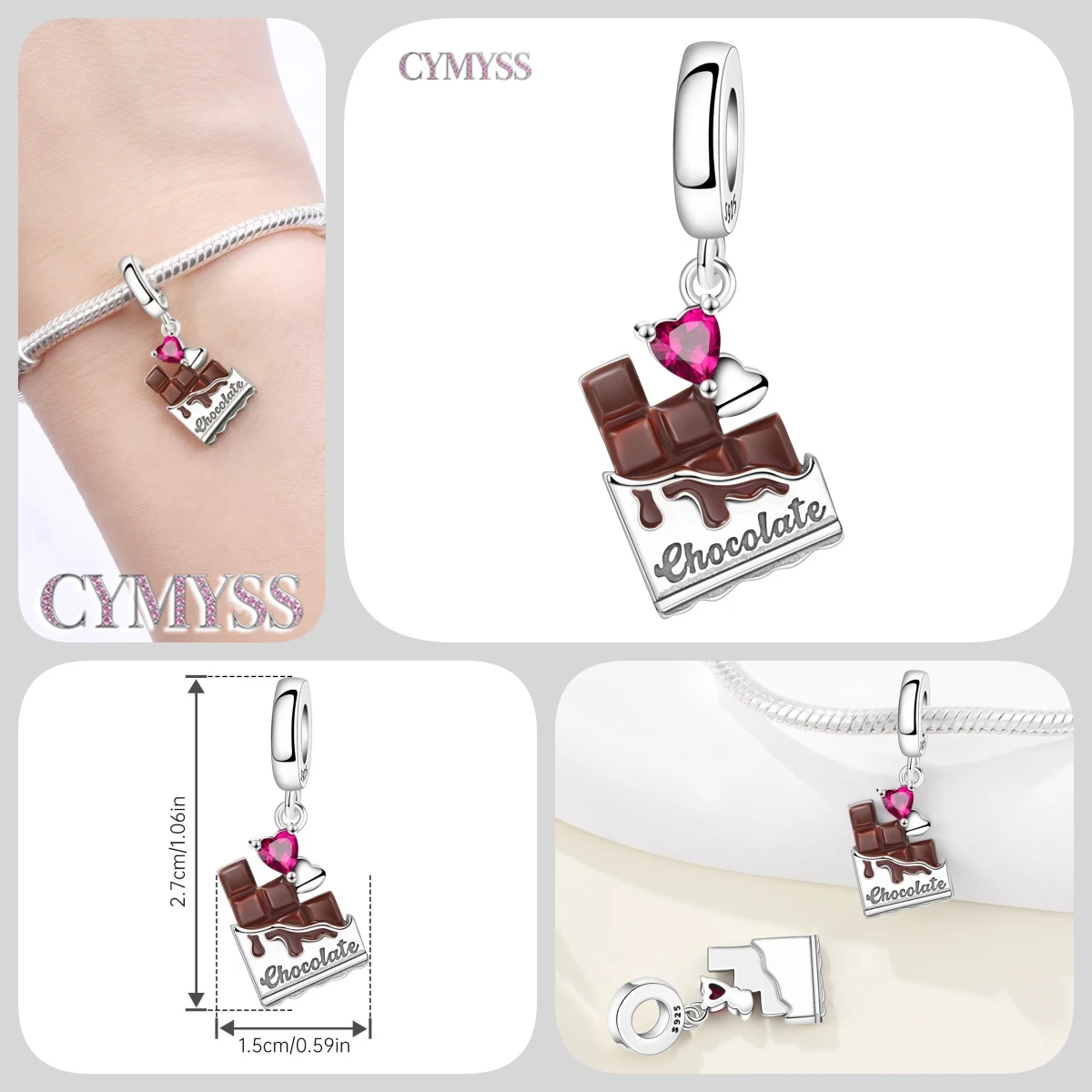 Zierlicher Anhänger aus 925er Sterlingsilber mit Engel-Gebetsperle, passend für Armreif, Armband, Halskette, DIY-Schmuck, Geburtstagsgeschenk für Frauen – Detail 29
