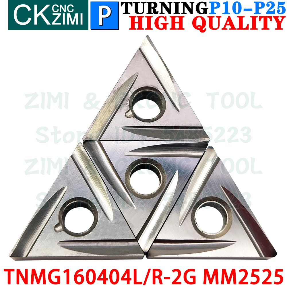 TNMG160404L-2G MM2525 TNMG160404R-2G MM2525 إدراج كربيد الشق   يُدرج تحول إدراجات أدوات TNMG 1604 R / L 2G TNMG160404 مخرطة معدنية CNC أدوات القطع