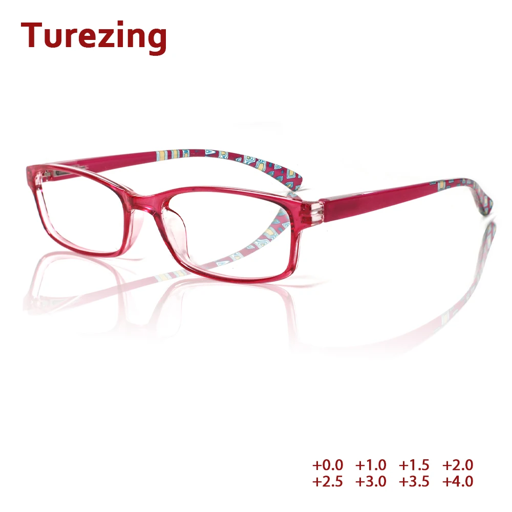 4 Pack Reading Glasses Rectangular HD Lenses Fashion Printed Frames Presbyterian Glasses for Women Prescription Glasses