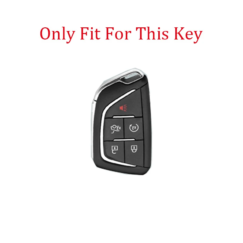 Zinc Alloy 6 Buttons Car Key Case Cover for 2020 2021 2022 2023 Cadillac Escalade Remote Key Shell Fob Keychain Car Accessories