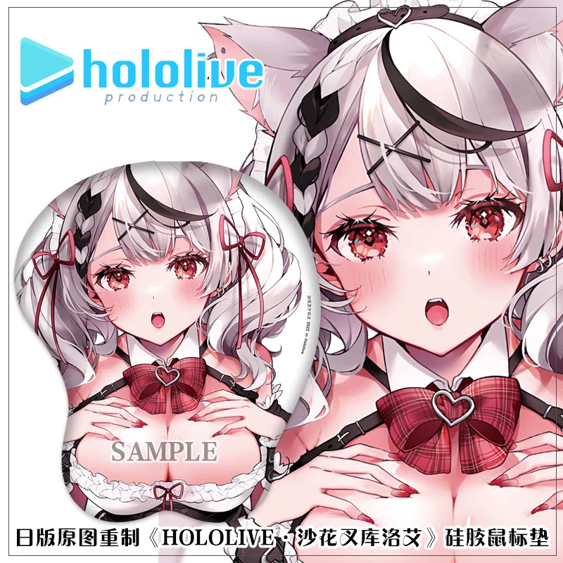 

Anime Hololive Sakamata VTuber Wrist Rest Pad Mousepad PU Mouse Pad Game Computer Keyboard Office Mat Desk Mousepad