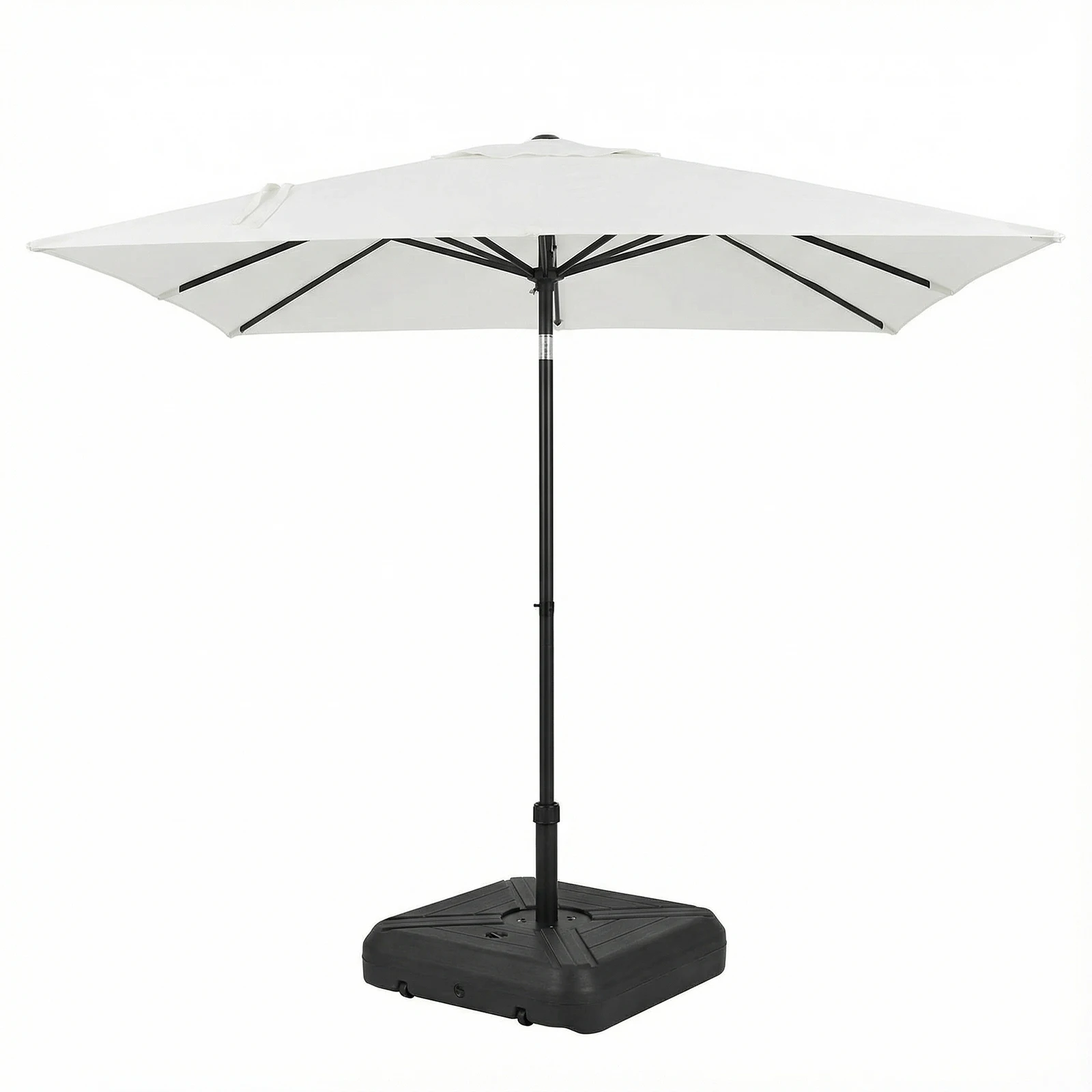 

Cantilever Patio Umbrella Base with Wheels Water & Sand Filled Umbrella Base 130KG Capacity for Garden Backyard Deck Poolside