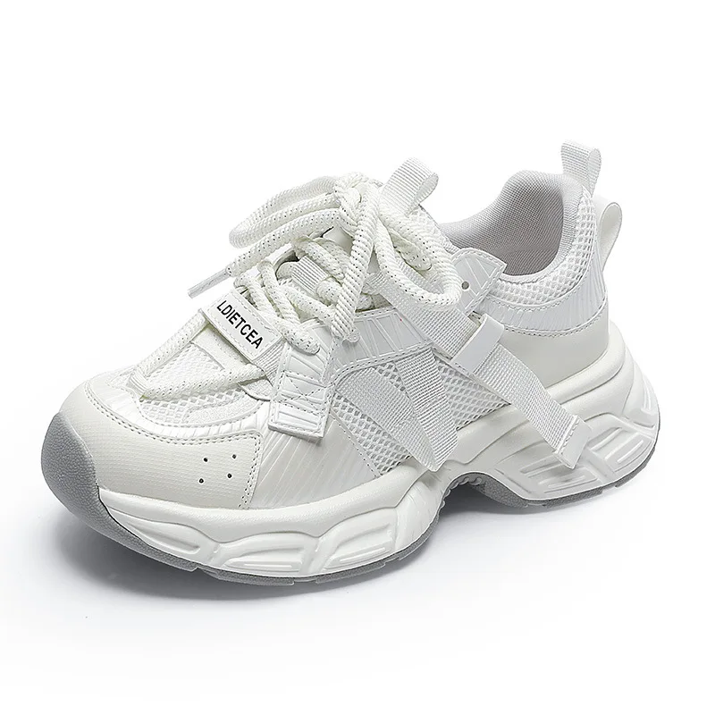 

Повседневная женская обувь из синтетической кожи с воздушной сеткой 6 см, женские вулканизированные летние кроссовки на танкетке на вулканизированной платформе, дышащие высокие бренды