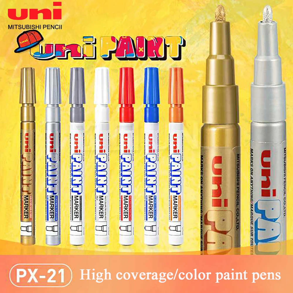 1 Pcs UNI Paint Pen PX-21 Tire Pen Wedding Signature Pen Touch Up Pen Waterproof Graffiti Pen Will Not Fade Permanent Marker