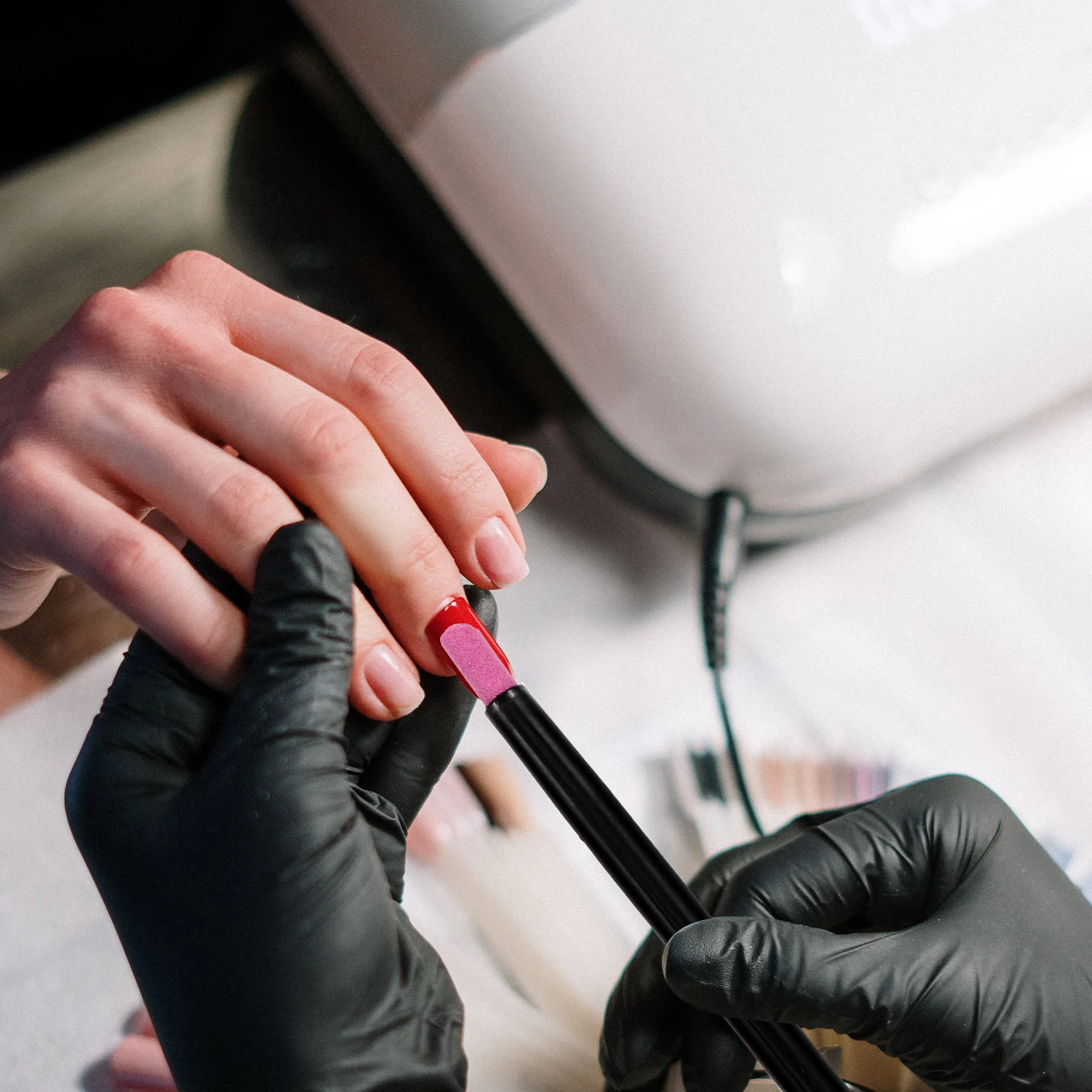 3 szt. Pióra Dwustronne z Kamieniem Pumeksowym do Usuwania Martwego Naskórka, Narzędzie do Manicure, Zestaw do Pielęgnacji Paznokci, Polerowanie Paznokci