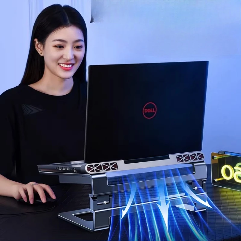 

Алюминиевая эргономичная подставка для ноутбука, портативный держатель для компьютера, настольное крепление для офиса и игровых аксессуаров