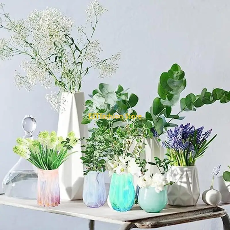 Y5GC Silicone Resin Mold Flower Pot Vase Mould Epoxy Resin Casting Molds DIY Craft Concrete Mold Pen Holder Candlestick Mould