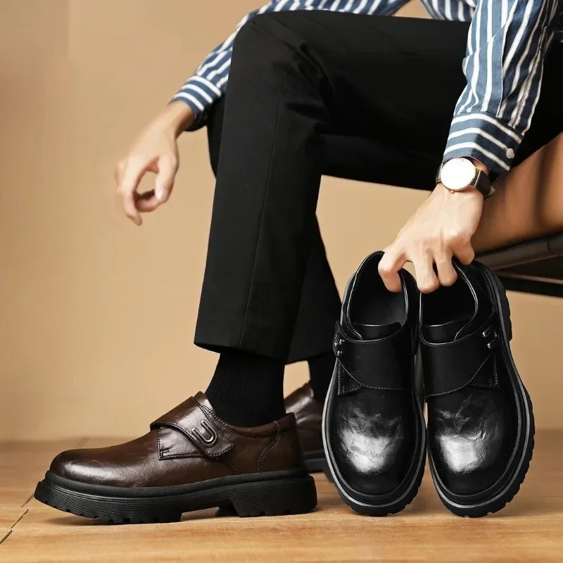 Spring New Fashion Men's Business Casual Shoes Outdoor Soft Sole  Non‑Slip Breathable Man Shoes Comfortable Low-top Single Shoes