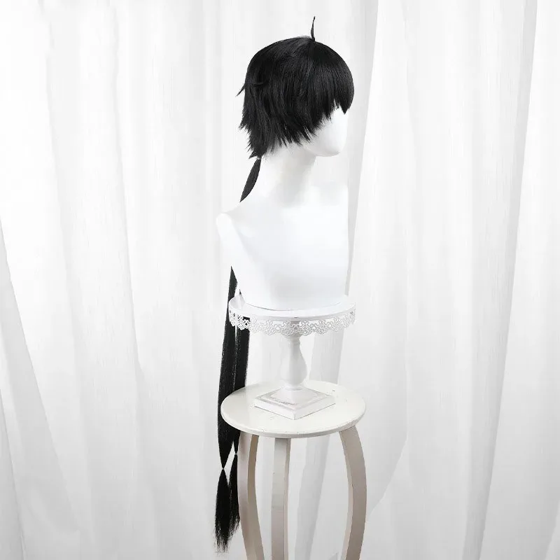 Game Wuthering Waves Rover Male Cosplay Wig Black Short Hair 120CM Long Braid Main Character Resonator Halloween For Women Men