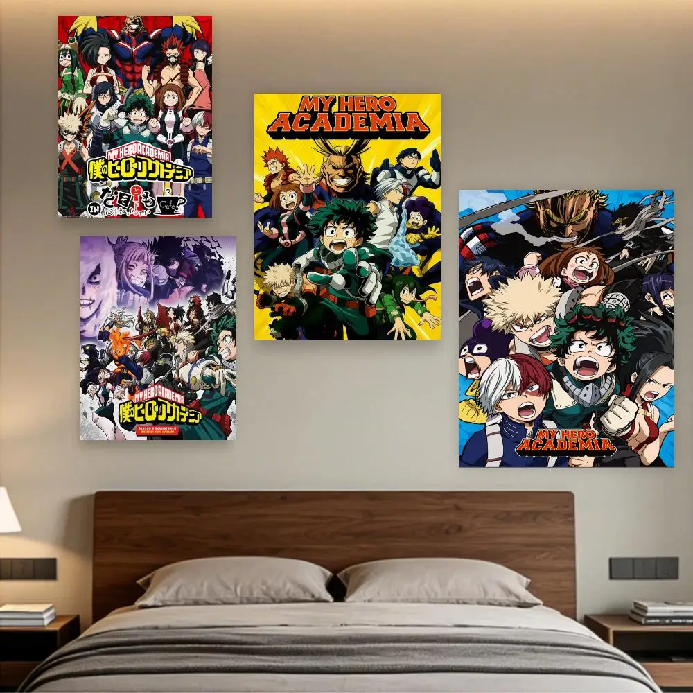 Anime B-Bakugo Katsuki Poster Versatile HD Waterproof Wall Art Self-Adhesive Decor for Any Space Ideal Gift