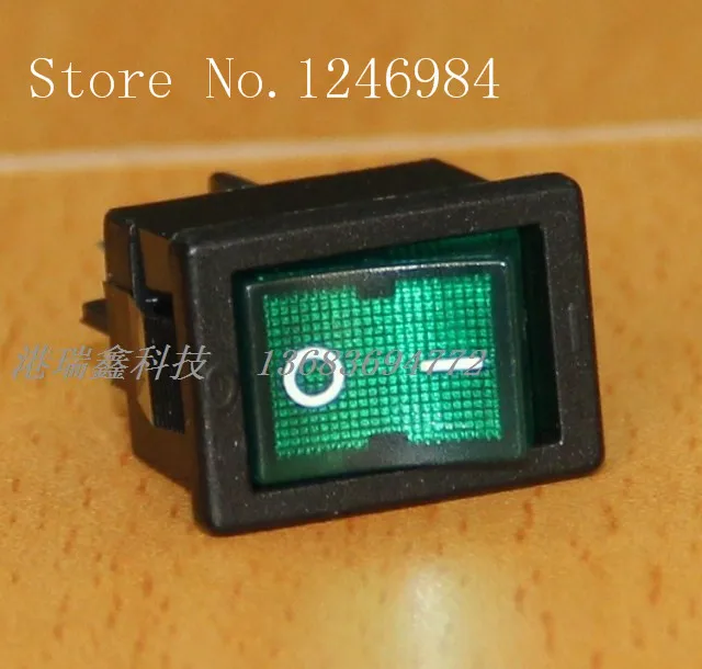 [SA]Power switch LIGHT -Taiwan group DC24V DC boat paddle type switch R9 R19 green light--50pcs/lot