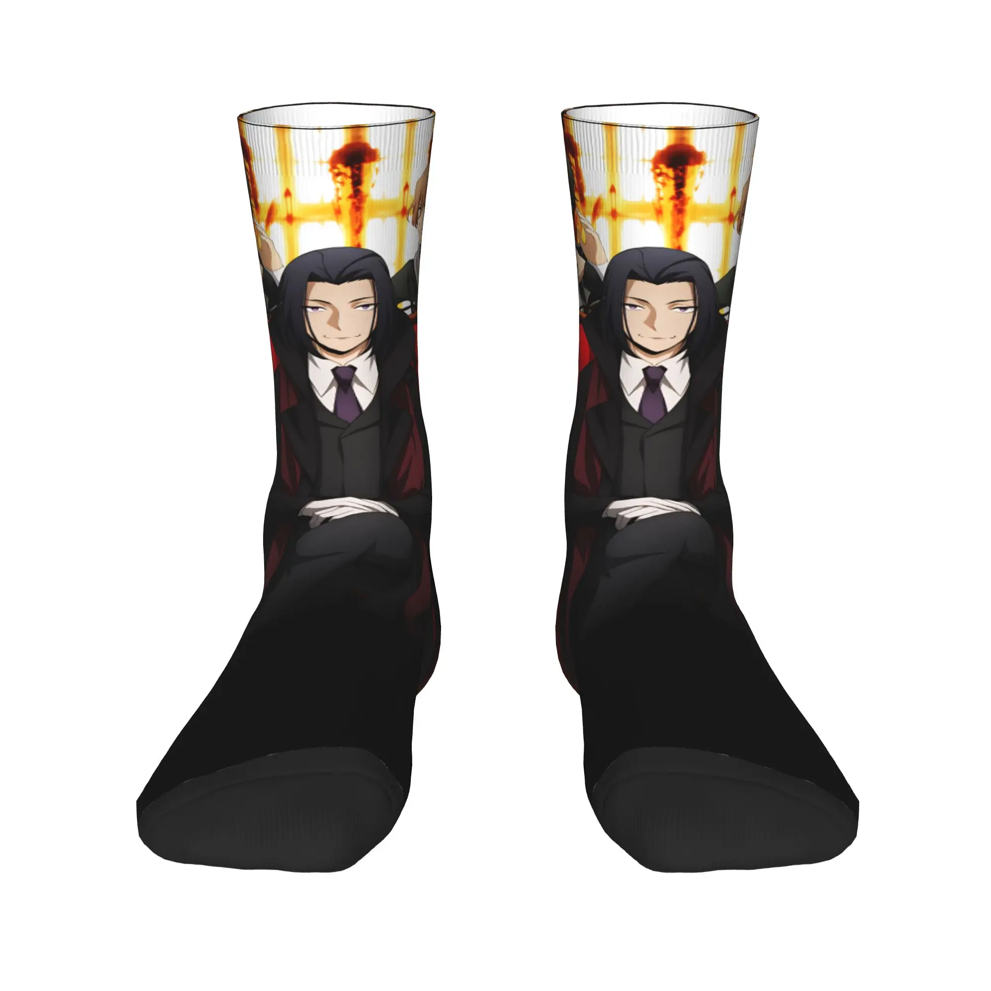 Men's Socks Dazai Bungo Stray Dogs  Stockings Anti Slip High Quality Socks Autumn Gothic Graphic Outdoor Sports Socks