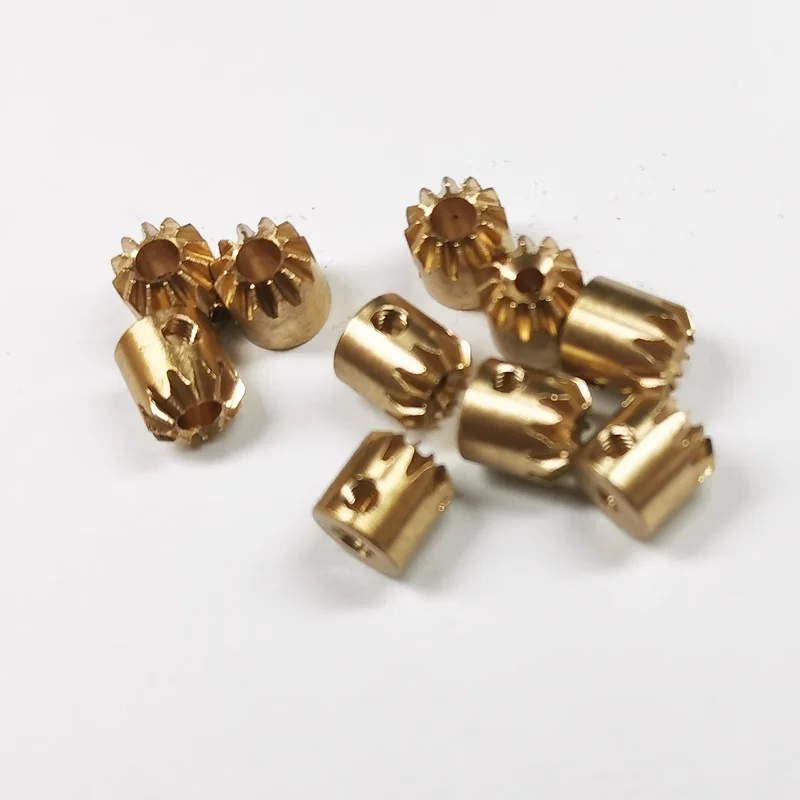90-Grad-Kegelradmodelle aus Messing und Metall, rechtwinkliges Getriebe, 0,5 m, 12 Zähne, 2/3 mm Getriebe