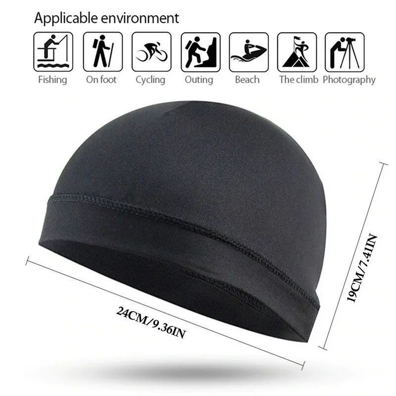 Summer Cycling Beanie Men Cap Women Hat Motorbike Quick-Dry Elastic Bicycle Anti-UV Anti-Sweat Fishing Breathable Run Sports Cap