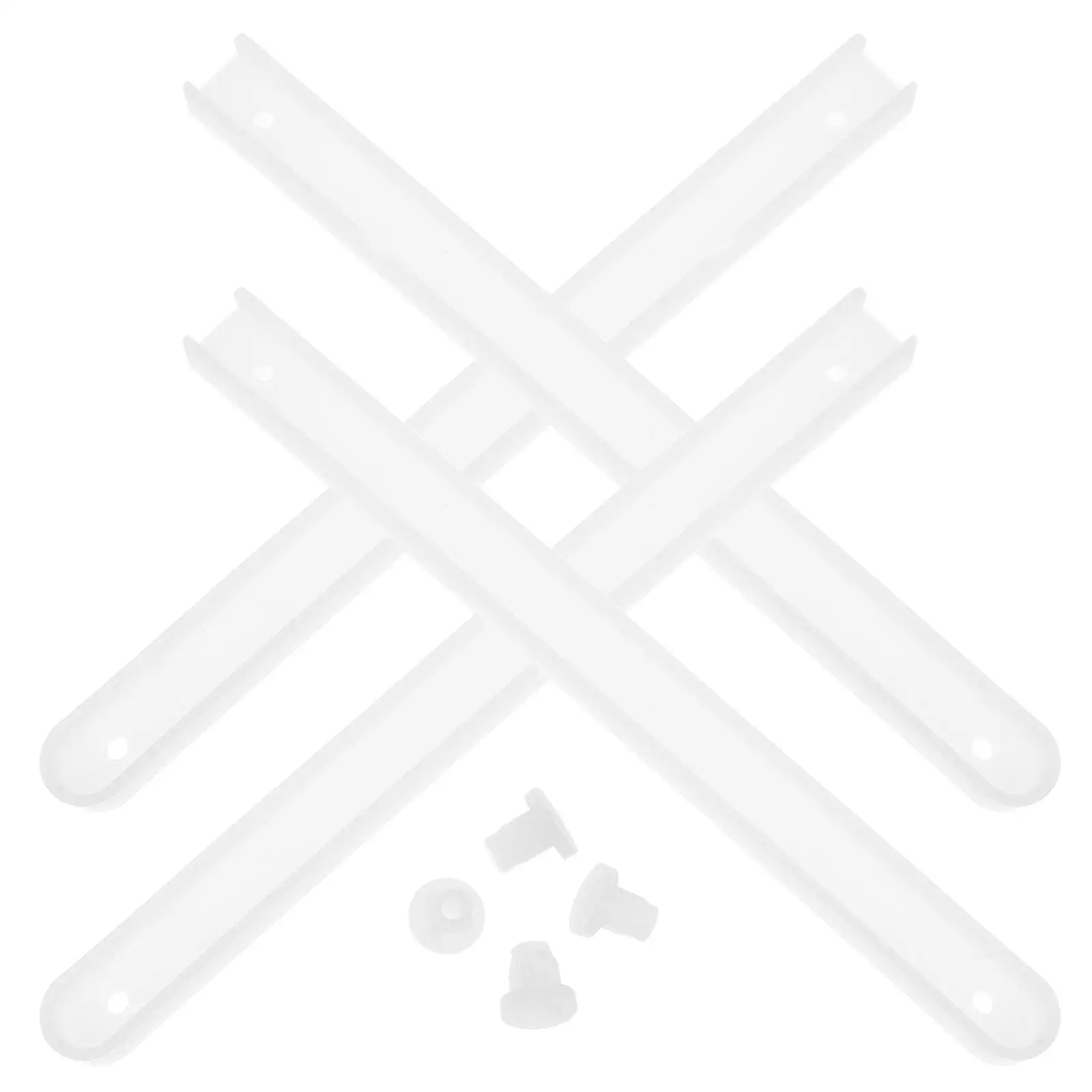 

2 Sets Drawer Slides Heavy Duty Side Track Guides Lengthen One-piece Structure Glides and Plastic Cabinet Pressure-resistant